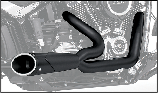Combat 2 1 Shorty Black W/Black Sculptd Tip M8 Softail