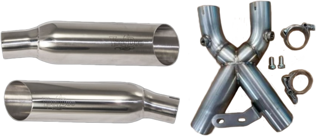 Shorty Dual Muffler Polished Busa