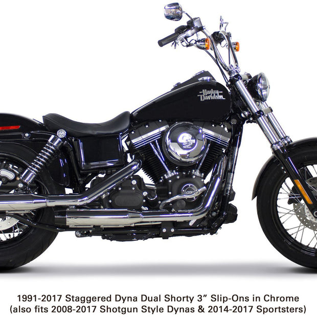 Comp S Slip On Dyna/Sportster Chrome W/Cf End Cap