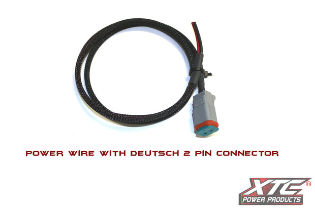 3' 14 Ga. Power Wire To 2 Pin Deutsch Connector