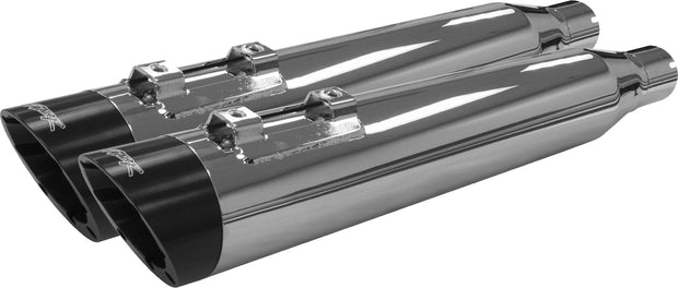 Comp S Slip On M8 Flh/Flt Chrome W/Slash Black Endcap