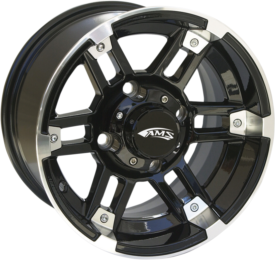 AMS Wheel - Roll'n 104 - Rear - Machined Black - 12x7 - 4/110 - 2+5 2744-031AB