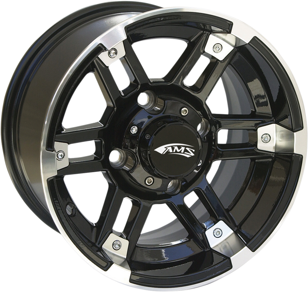 AMS Wheel - Roll'n 104 - Rear - Machined Black - 12x7 - 4/4 - 3+4 0230-0759