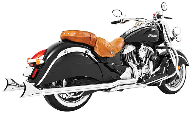 True Dual Headers 2.5" Chrome W/Sharktails  `14 Up Indian