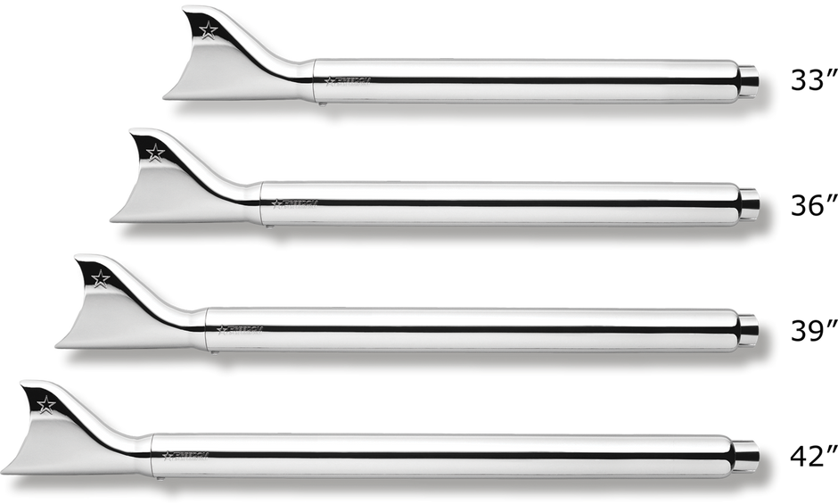 Sharktail Slip On Chrome 2 1/8" Od X32" `95 16 Flt/H