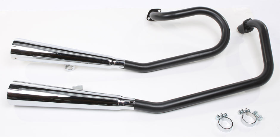 Full System 2/2 Megaphone Black W/Chrome