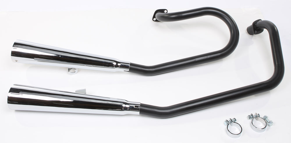 Full System 2/2 Megaphone Black W/Chrome
