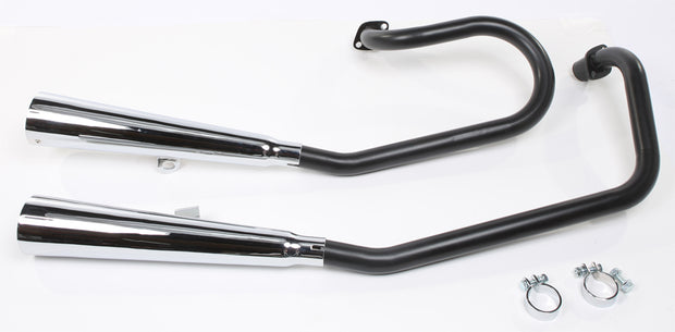 Full System 2/2 Megaphone Black W/Chrome