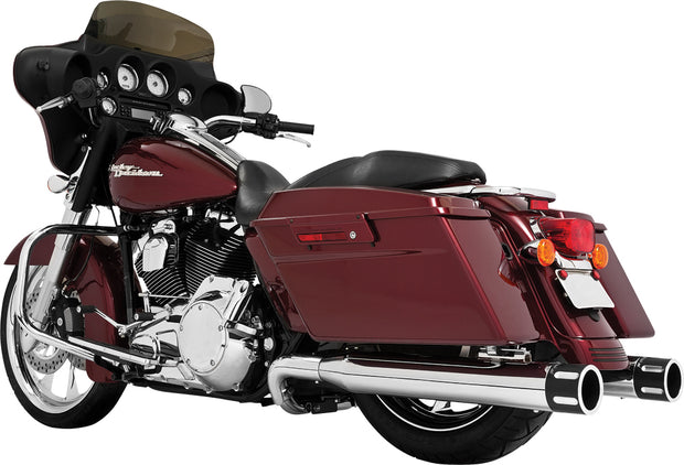 Eagle Slip On 4.5" Chrome W/Blk Tip `09 16 Flt/H
