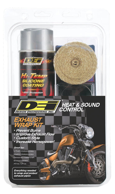 Exhaust Pipe Wrap Kit Tan Wrap W/Aluminum Coating
