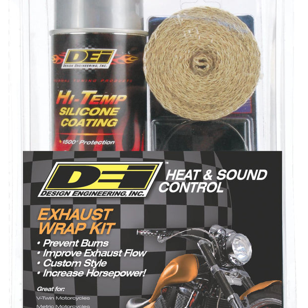 Exhaust Pipe Wrap Kit Tan Wrap W/Aluminum Coating