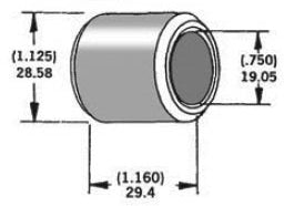 Axle Spacer Zinc 41591 81 3/4"X1.16"