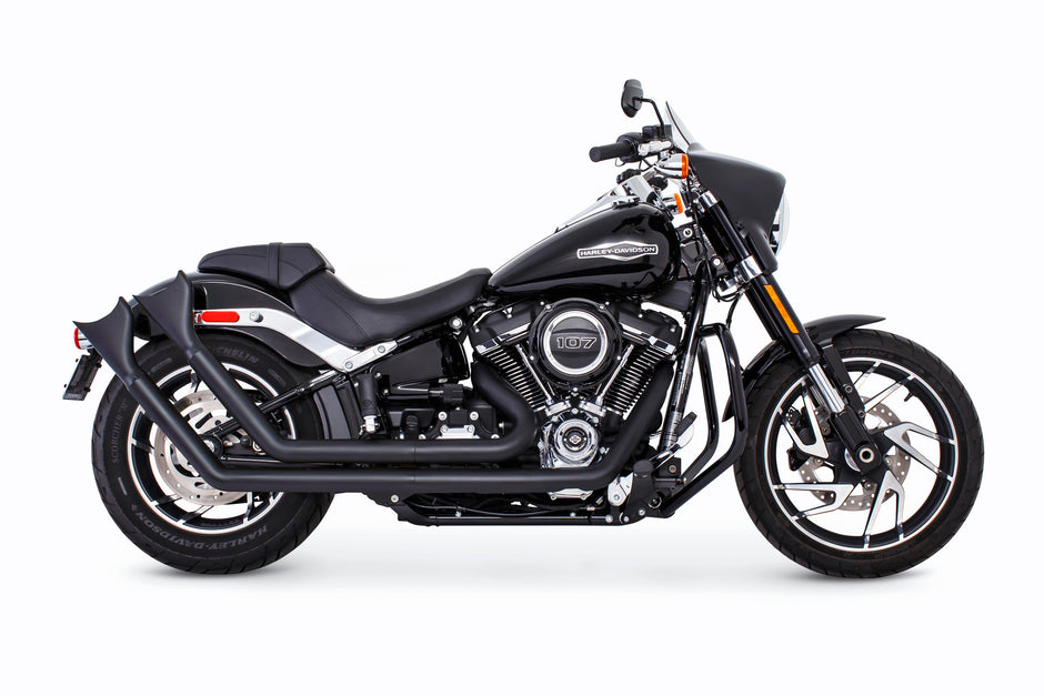 Upsweep W/Fishtails Black M8 Softail