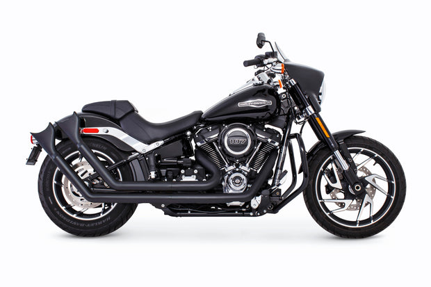 Upsweep W/Fishtails Black M8 Softail