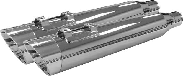 Comp S Slip On M8 Flh/Flt Chrome W/Polished Slash Endcap