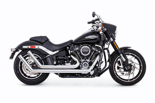 Upsweep W/Star End Cap Chrome M8 Softail