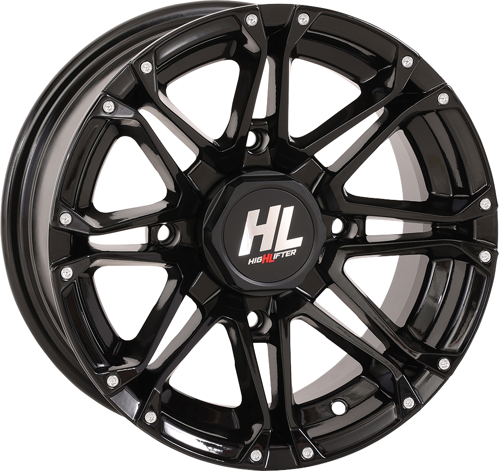 HIGH LIFTER Wheel - HL3 - Front/Rear - Gloss Black w/Machined - 14x7 - 4/110 - 4+3 (+10 mm) 14HL03-1110