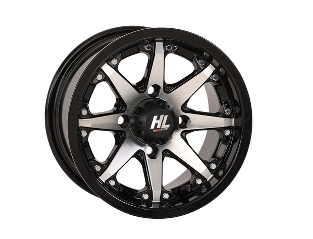 HIGH LIFTER Wheel - HL10 - Front/Rear - Gloss Black w/Machined - 12x7 - 4/110 - 4+3 12HL10-1110