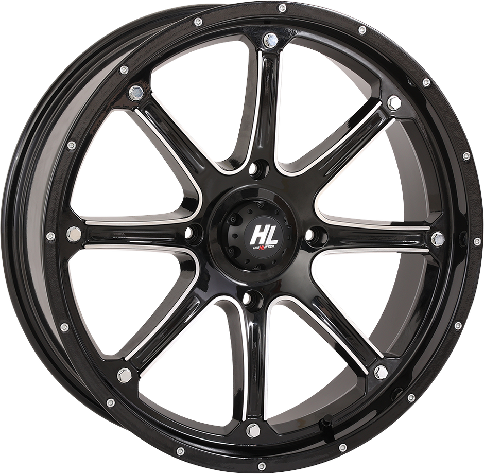 HIGH LIFTER Wheel - HL4 - Front/Rear - Gloss Black w/Machined - 14x7 - 4/110 - 4+3 (+10 mm) 14HL04-1110