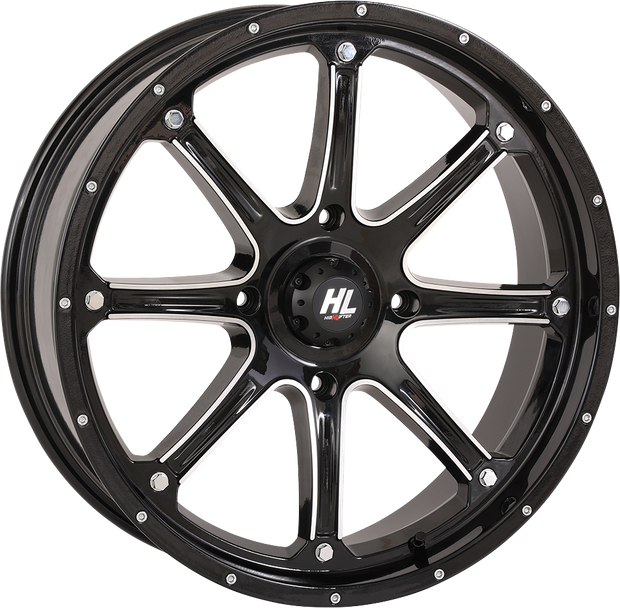 HIGH LIFTER Wheel - HL4 - Front/Rear - Gloss Black w/Machined - 14x7 - 4/110 - 4+3 (+10 mm) 14HL04-1110