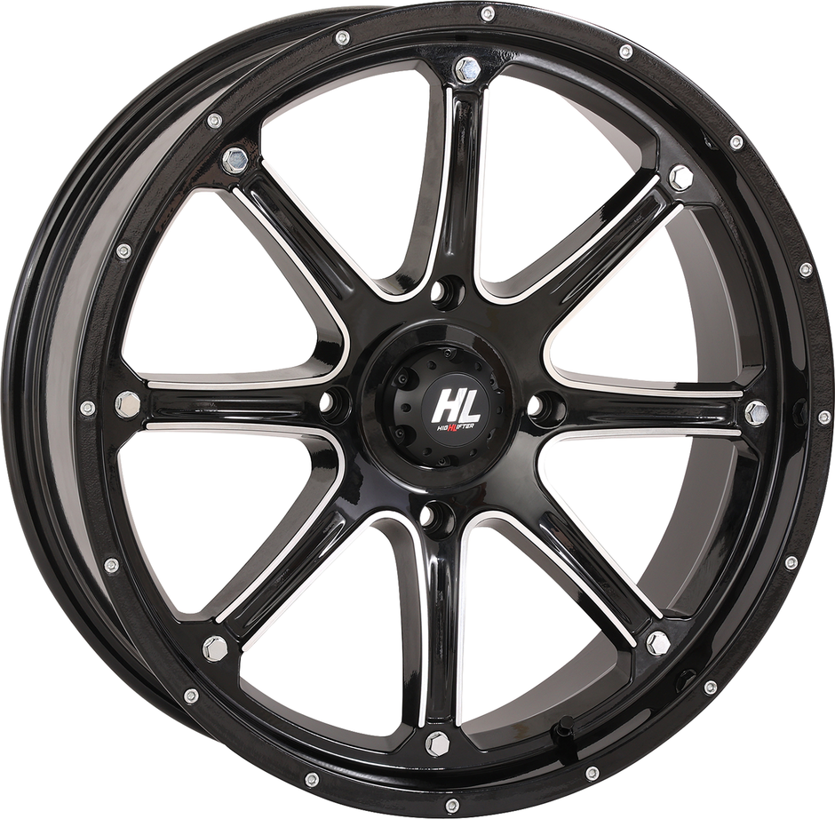 HIGH LIFTER Wheel - HL4 - Front/Rear - Gloss Black w/Machined - 20x6.5 - 4/156 - 4+2.5 (+10 mm) 20HL04-1156