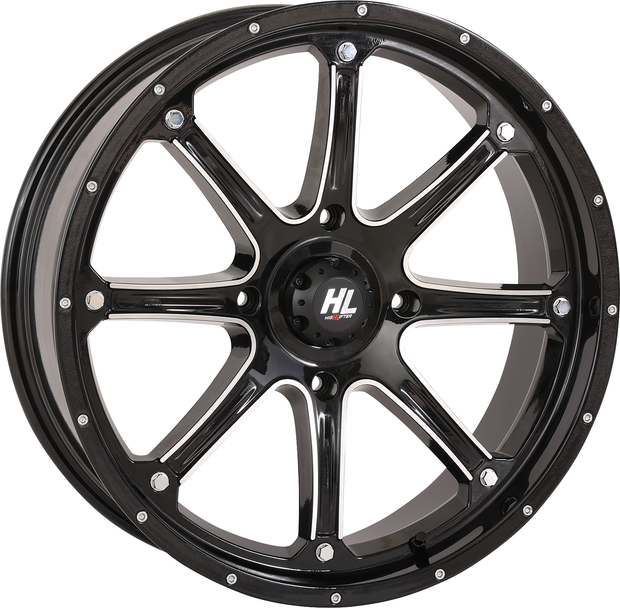 HIGH LIFTER Wheel - HL4 - Front/Rear - Gloss Black w/Machined - 20x6.5 - 4/156 - 4+2.5 (+10 mm) 20HL04-1156