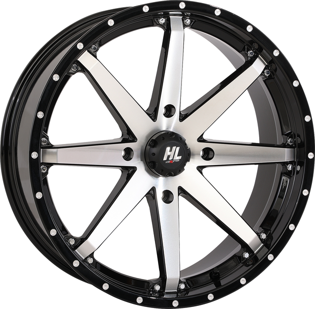 HIGH LIFTER Wheel - HL10 - Front/Rear - Gloss Black w/Machined - 20x7 - 4/137 - 4+3 (+10 mm) 20HL10-1137