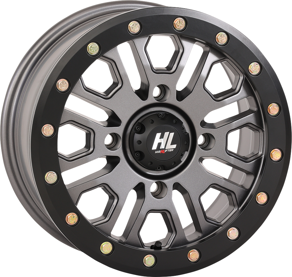 HIGH LIFTER Wheel - HL23 Beadlock - Front/Rear - Gun Metal Gray - 14x7 - 4/137 - 5+2 (+38 mm) 14HL23-1537