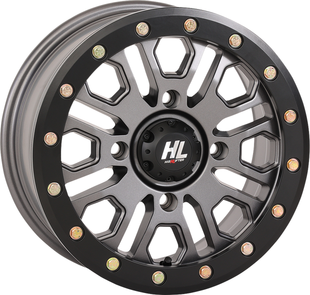 HIGH LIFTER Wheel - HL23 Beadlock - Front/Rear - Gun Metal Gray - 14x7 - 4/137 - 5+2 (+38 mm) 14HL23-1537