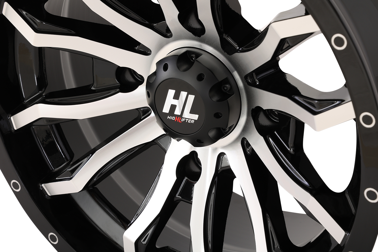 HIGH LIFTER Wheel - HL21 - Front/Rear - Gloss Black w/Machined - 22x7 - 4/137 - 4+3 (+10 mm) 22HL21-1137
