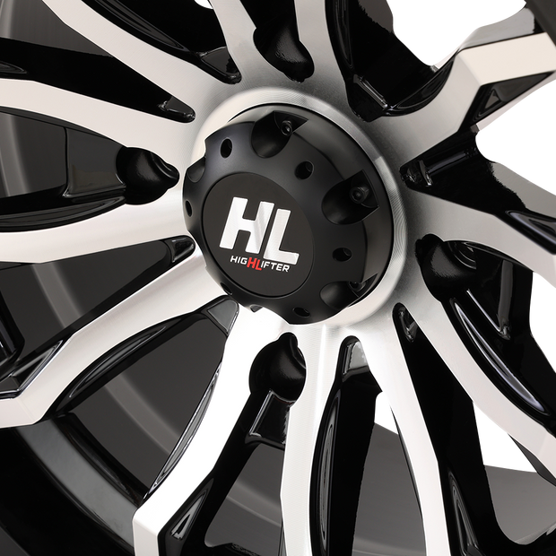 HIGH LIFTER Wheel - HL21 - Front/Rear - Gloss Black w/Machined - 22x7 - 4/137 - 4+3 (+10 mm) 22HL21-1137