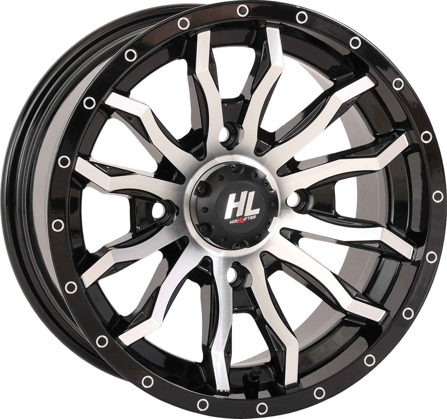 HIGH LIFTER Wheel - HL21 - Front/Rear - Gloss Black w/Machined - 20x7 - 4/137 - 4+3 (+10 mm) 20HL21-1137