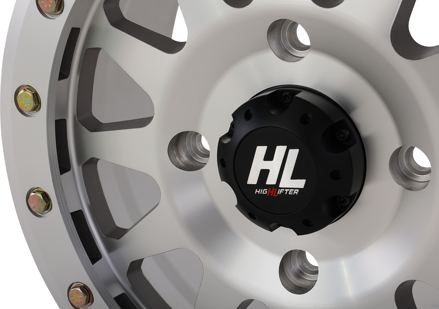 HIGH LIFTER Wheel - HLA1 Beadlock - Front/Rear - Machined - 15x7 - 5/4.5 - 5+2 (+40 mm) 15HLA1-1745