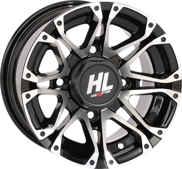 HIGH LIFTER Wheel - HL3 - Front/Rear - Gloss Black w/Machined - 12x7 - 4/137 - 4+3 (+10 mm) 12HL03-1137