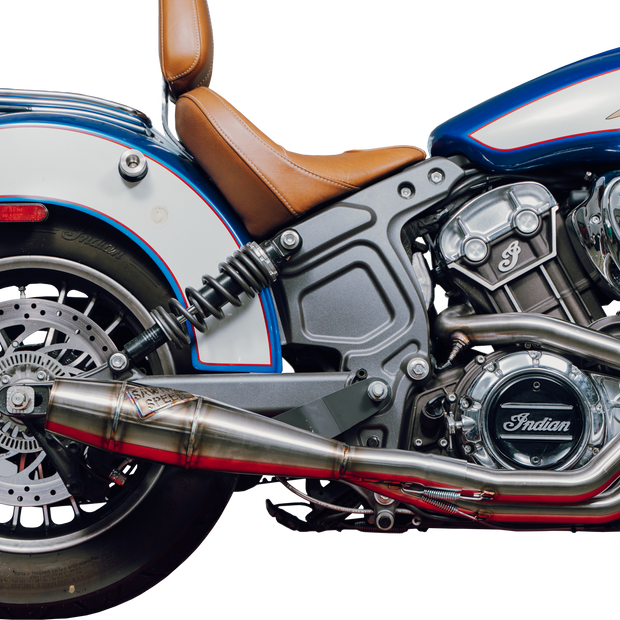 Indian Scout Mid Length Cannon Brushed Ss