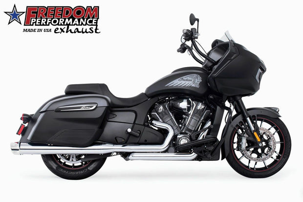 Combat Slip Ons 4.5" Chrome W/Chrome Tip Indian