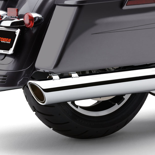 909 Twins 4" Slip Ons Chrome Flh/Flt 95 16