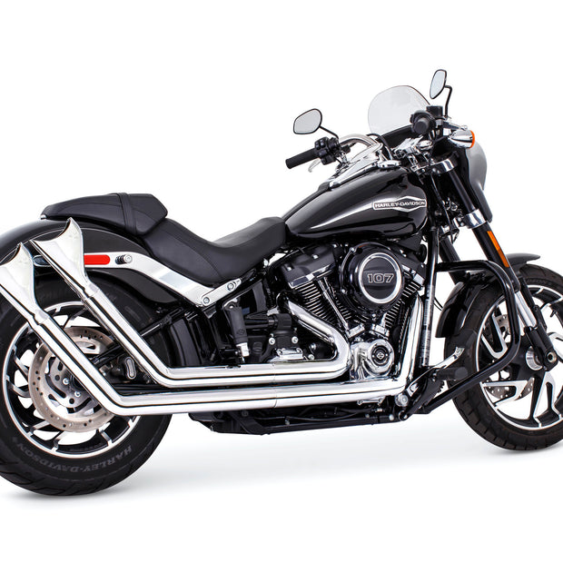 Upsweep W/Fishtails Chrome M8 Softail