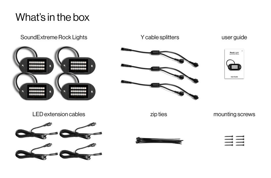 X4 Rock Lights X4 24 Led Rock Light + Cable