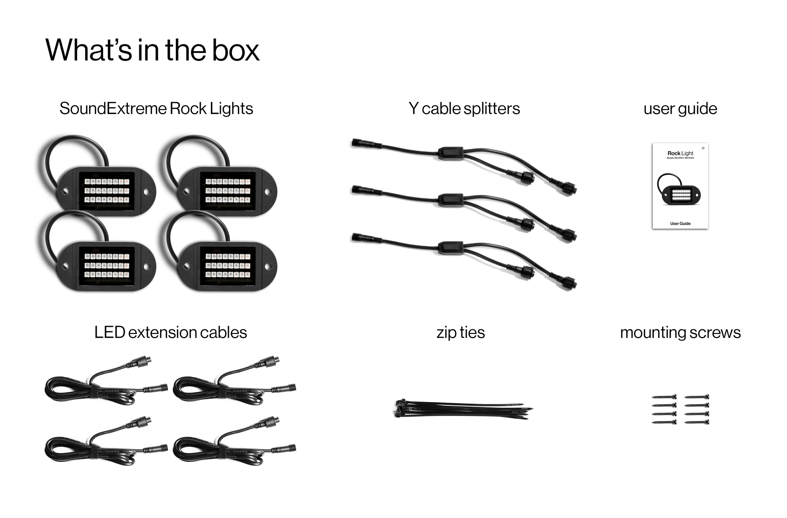 X4 Rock Lights X4 24 Led Rock Light + Cable