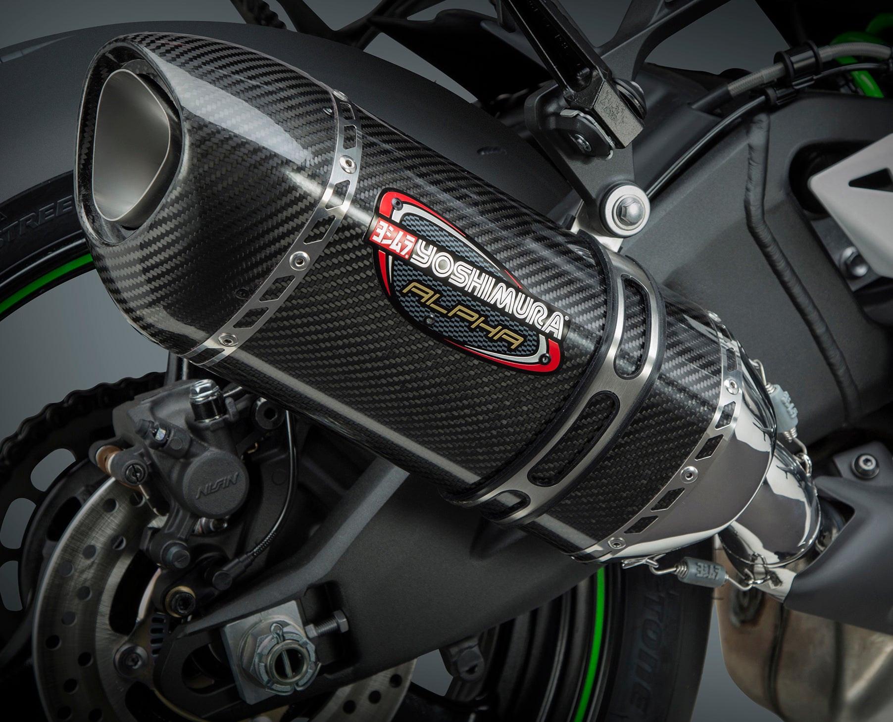 Street Alpha Slip On Exhaust Ss Cf Cf