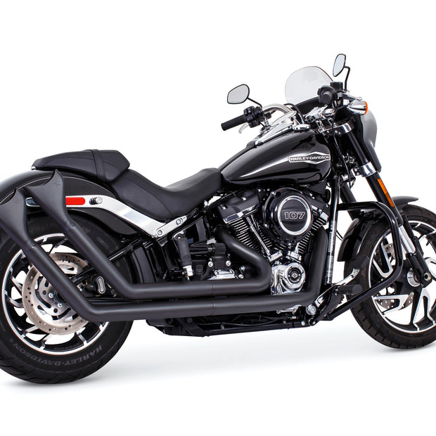 Upsweep W/Fishtails Black M8 Softail