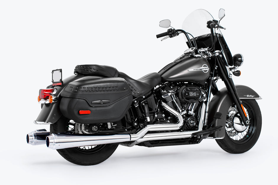 American Outlaw Duals 4.5" Chrome W/Chrome Tip M8 Softail