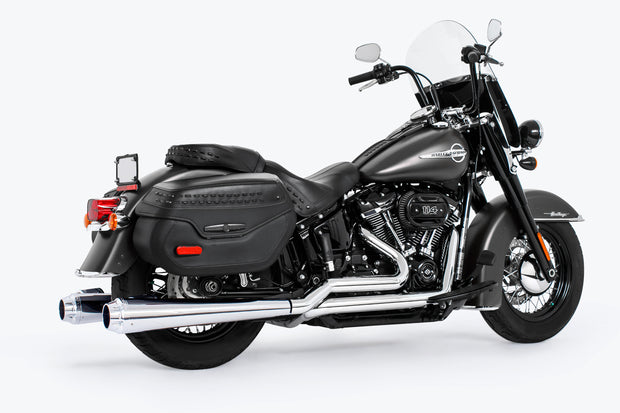 American Outlaw Duals 4.5" Chrome W/Chrome Tip M8 Softail