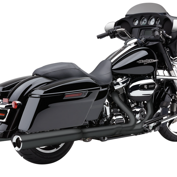 4.5" Powrflo Round Slip Ons Black Flh/Flt 17 22