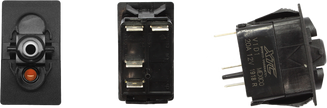 Dash Switch Body Momentary Amber Bottom