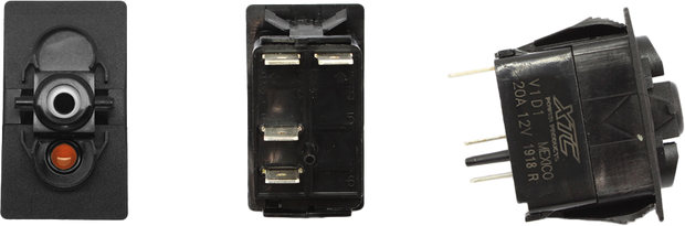 Dash Switch Body Momentary Amber Bottom