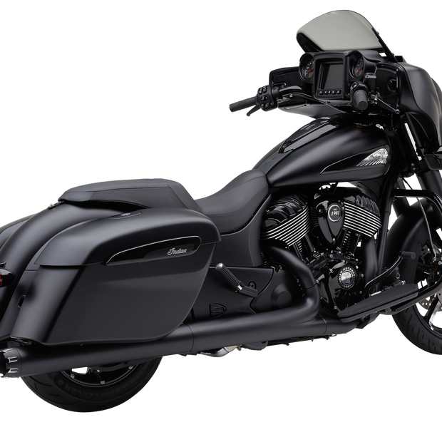 4" Nh Dual Cut Slip Ons Black Indian Gen 1 Bag