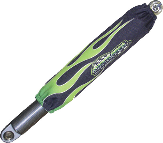 Shock Covers Black W/Green Flames