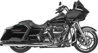 Comp S Slip On M8 Flh/Flt Chrome W/Black Endcap